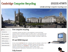 Tablet Screenshot of cambridge-computer-recycling.co.uk